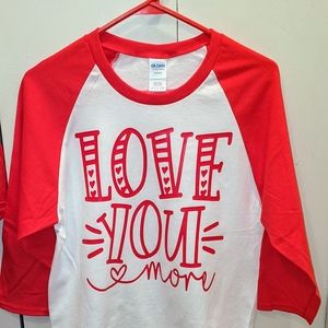 Small/medium women's Valentine's half sleeve shirt